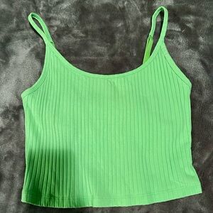 Old Navy Green Ribbed Crop Camisole